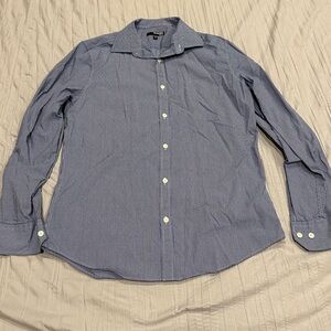 Men's Blue Button-Up Shirt